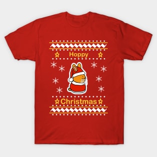 Hoppy Bunny Rabbit Christmas Sweater T-Shirt